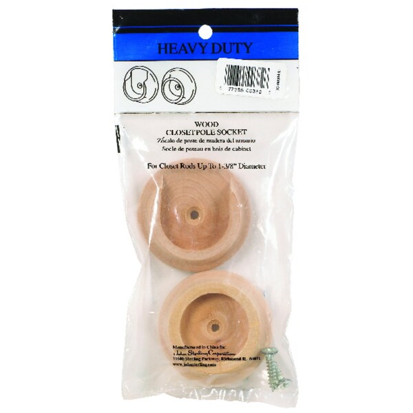 John Sterling John Sterling Pro 1-3/8 in. L X 1-3/8 in. D Oak Wood Rod Socket RP-0038-HD25 - main